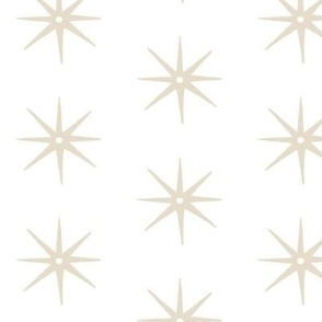 Medium Beige on White STARS