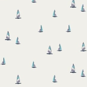 simple Sailing boats off-white