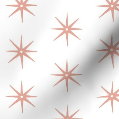 Medium Terracotta on White STARS 