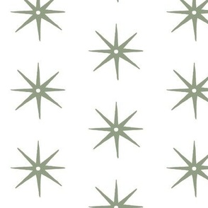 Medium Kennebunkport Green on White STARS