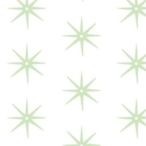 Medium Soft Green on White STARS 