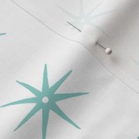 Medium Aqua on White STARS