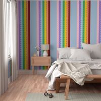 Wizard of Oz - Gingham and Rainbow Stripes by JoyfulRose