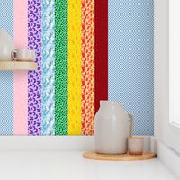 Wizard of Oz - Gingham and Rainbow Stripes by JoyfulRose