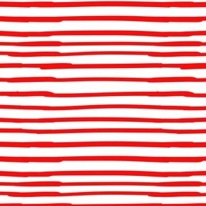 Hand Drawn Stripes - red 