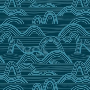 Ocean Waves (6") - blue