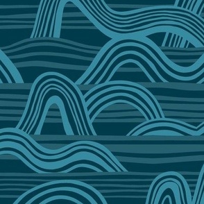 Ocean Waves (12") - blue