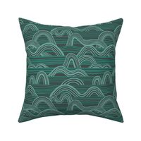 Ocean Waves (9") - green