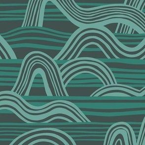 Ocean Waves (12") - green