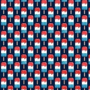 (small scale) red white and blue popsicle - stars and stripes (navy) - July 4th C22