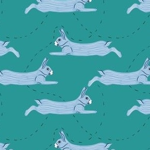 Running rabbits on aqua