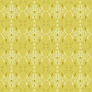 Golden Yellow Damask - Medium Size