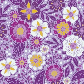 Purple, Yellow & Magenta Floral