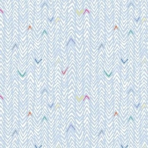 modern textural herringbone knit on SKY BLUE