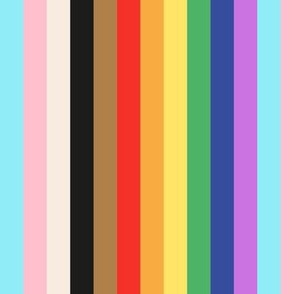 LGBTQ queer stripes rainbow pride flag vertical