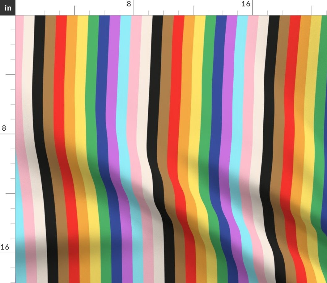 LGBTQ queer stripes rainbow pride flag vertical