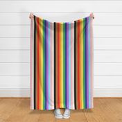 LGBTQ queer stripes rainbow pride flag vertical  LARGE