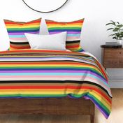 LGBTQ queer stripes rainbow pride flag horizontal LARGE