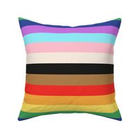 LGBTQ queer stripes rainbow pride flag horizontal LARGE