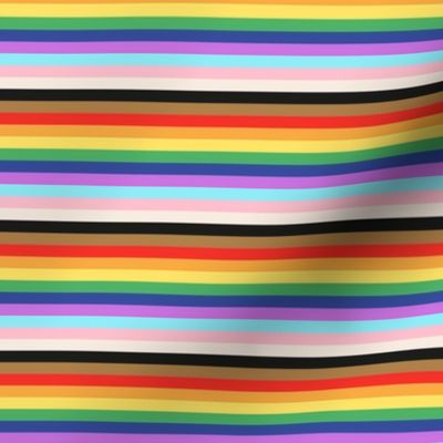 LGBTQ queer stripes rainbow pride flag horizontal small