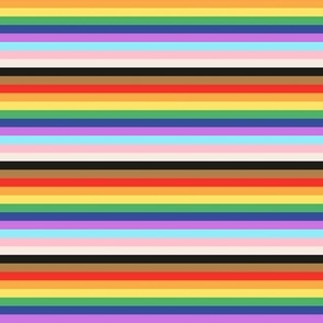 LGBTQ queer stripes rainbow pride flag horizontal small