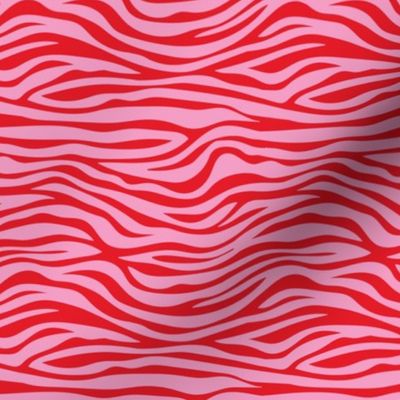 The new minimalist zebra animal print trend for wild kids and safari lovers hot red pink 