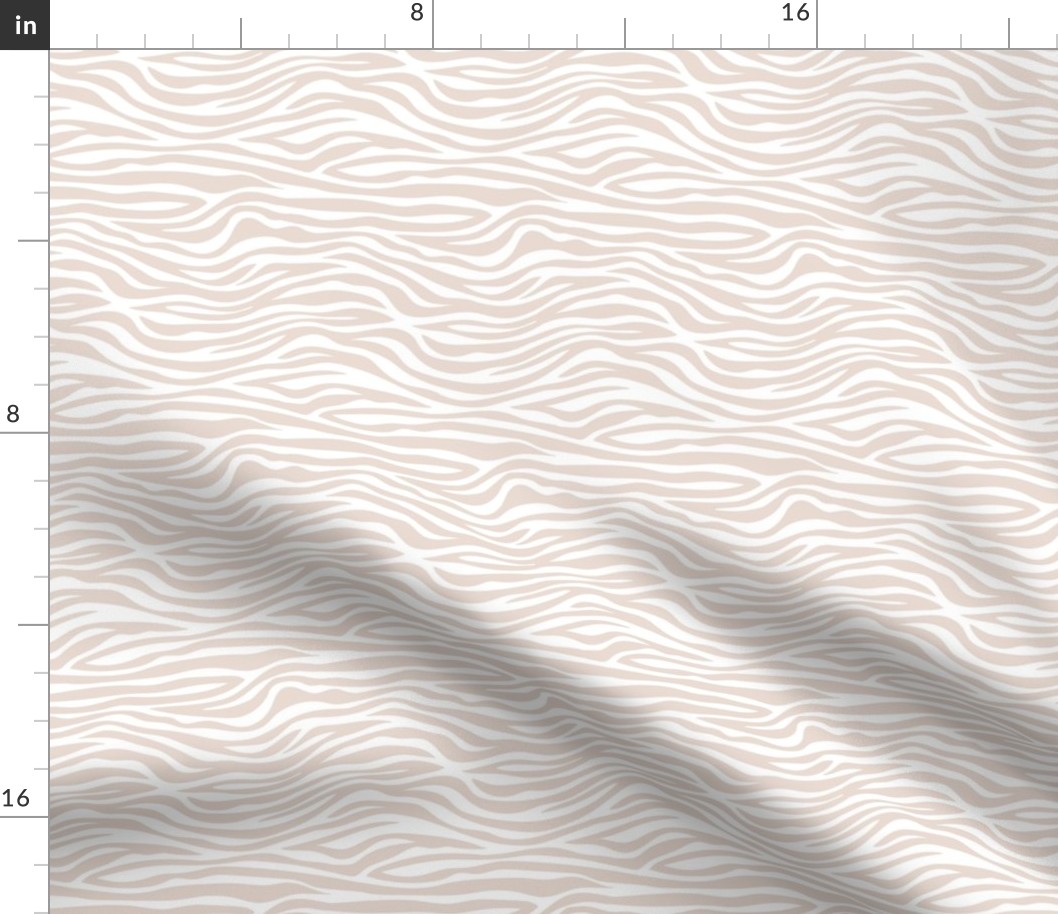 The new minimalist zebra animal print trend for wild kids and safari lovers neutral beige sand on white 