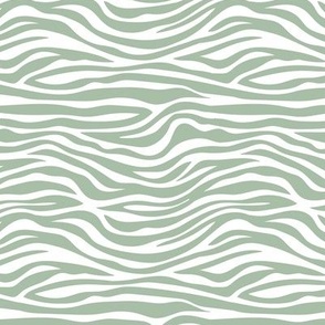 The new minimalist zebra animal print trend for wild kids and safari lovers cool sage green on white 
