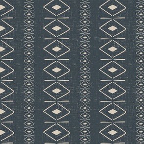 Boho Diamond Stripe - Denim