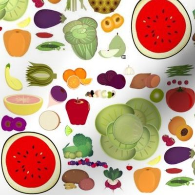 desk mat - fruit and veggies