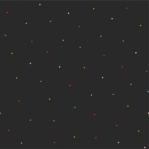 Colorful dots on dark