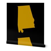 Alabama silhouettes - gold on black - ELH