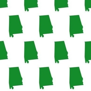  Alabama silhouettes - dark green on white - ELH