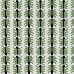 Color Drop Pine Cone Abstract Modern Subtle Light Eagle Ivory White DBDBD0 Sage Green Gray 7D8E67 and Graphite Black Gray 11161E