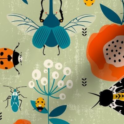 Retro Bug Floral - Medium 
