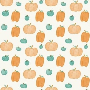 Orange and Teal Pumpkins