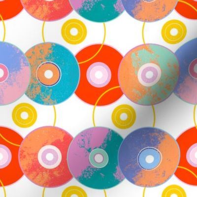 colorful compact disc on a white background  