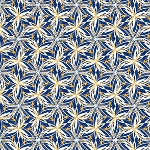 petals white-yellow-navy - small scale