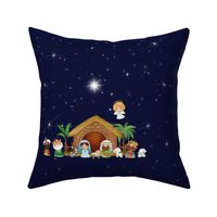 Nativity 16x16 square pillow