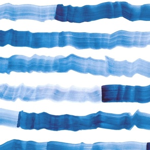 Wavy Watercolor Stripes Large