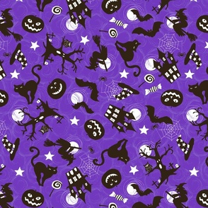 64 Purple Halloween Night