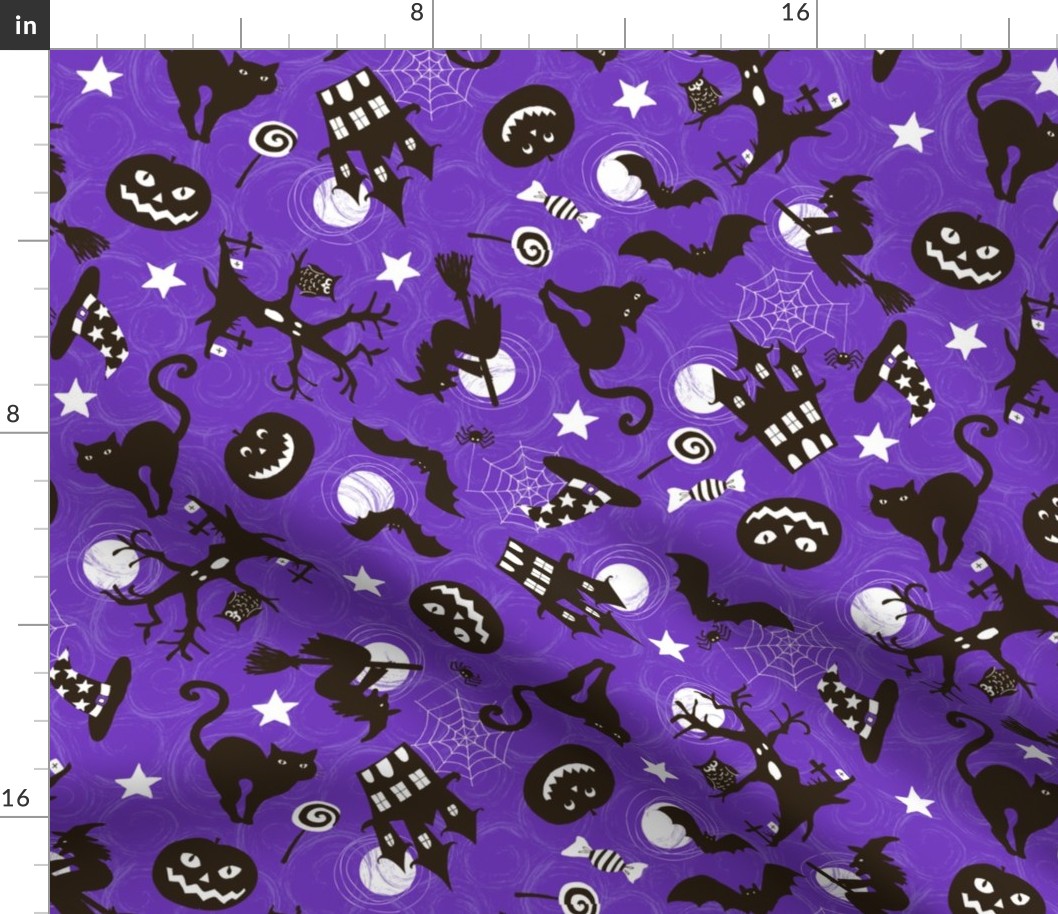 64 Purple Halloween Night