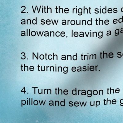 Sleeping dragon pillow family purple teal - minky yard