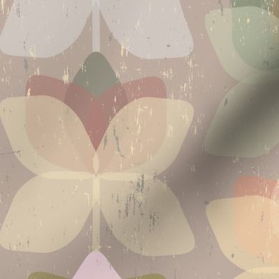 geometric beauty muted-colored flowers - large