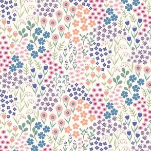 Multicoloured Flower Garden 10 Inch Repeat