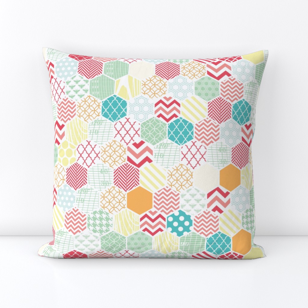 Honeycomb Multi Color Hexagons