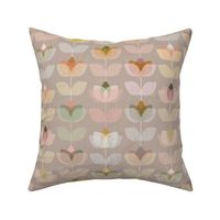 Natural beauty muted-colored mid-century flowers - medium