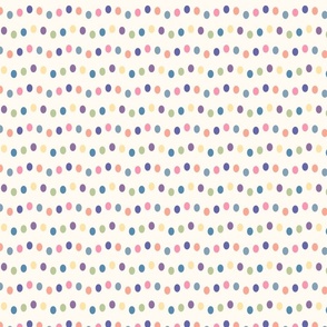 Multicoloured Oval Polka Dots 26 Inch Repeat