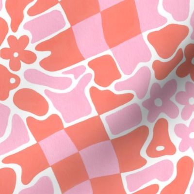 retro_abstract_checkers_orange_pink