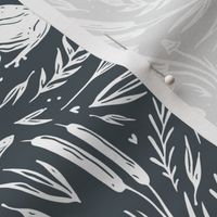 Scandi Amphibians in Navy for Wallpaper & Fabric